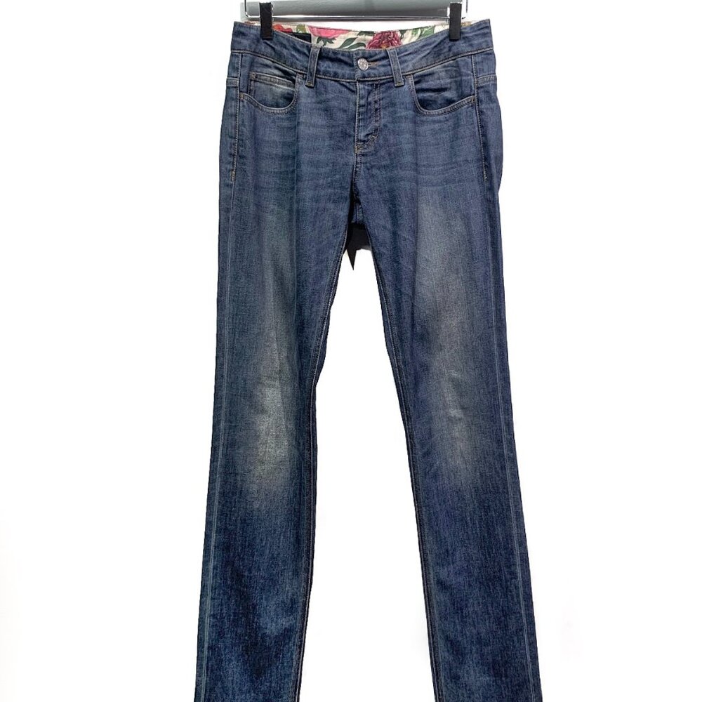 Gucci Washed Blue Low Waist Slim Jeans